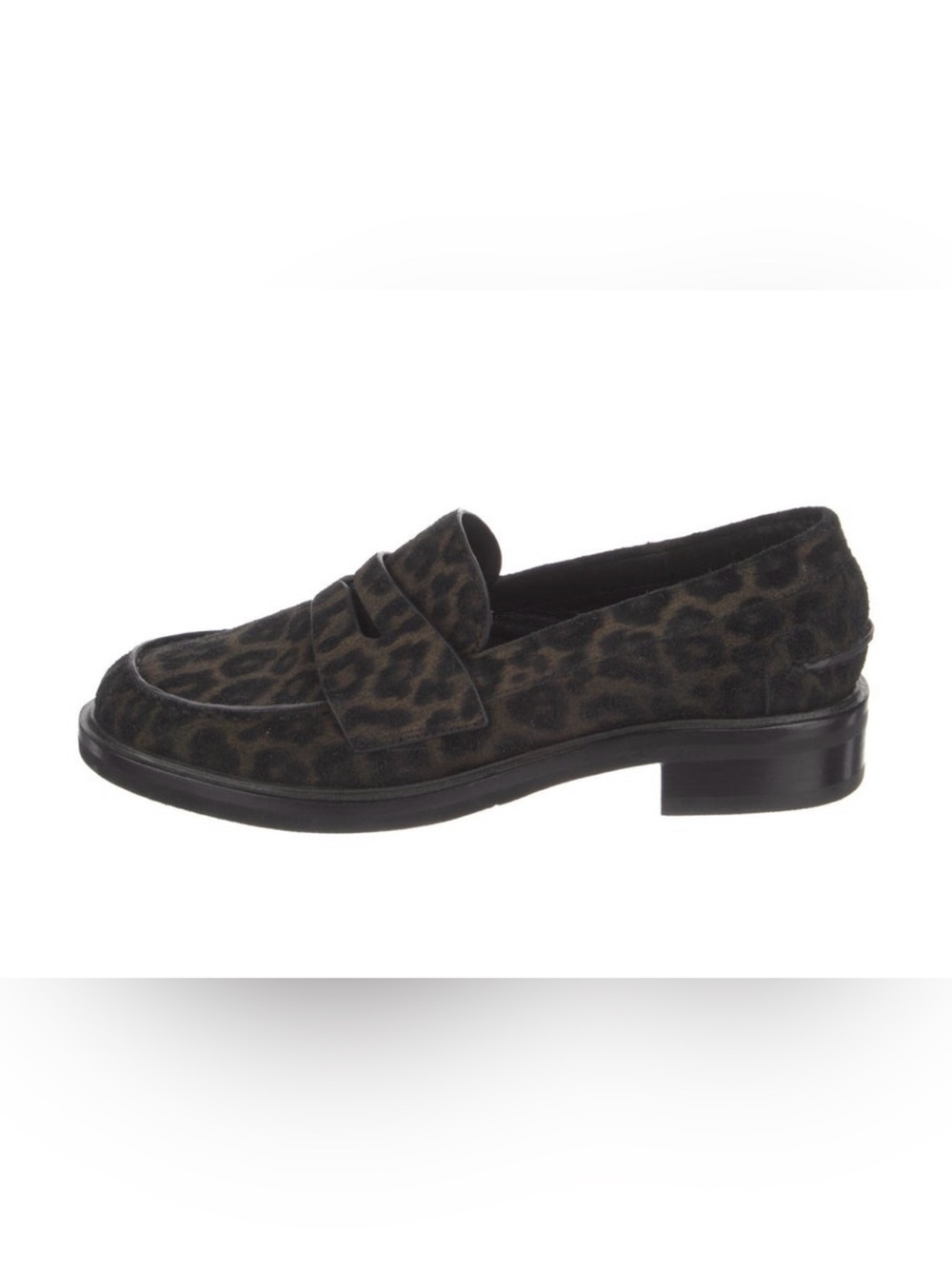 rag & bone New York Women's Leopard Suede Penny Loafers Size 8 or 8.5 - Picture 2 of 11